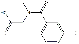 [(3-chlorobenzoyl)(methyl)amino]acetic acid 化学構造式