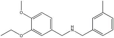 [(3-ethoxy-4-methoxyphenyl)methyl][(3-methylphenyl)methyl]amine,,结构式