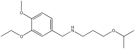 [(3-ethoxy-4-methoxyphenyl)methyl][3-(propan-2-yloxy)propyl]amine 化学構造式