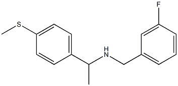 [(3-fluorophenyl)methyl]({1-[4-(methylsulfanyl)phenyl]ethyl})amine 结构式