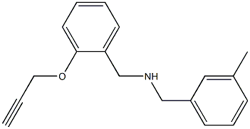 [(3-methylphenyl)methyl]({[2-(prop-2-yn-1-yloxy)phenyl]methyl})amine 结构式