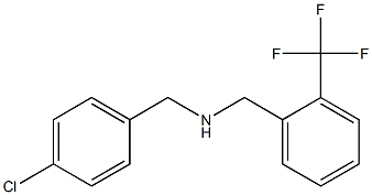 [(4-chlorophenyl)methyl]({[2-(trifluoromethyl)phenyl]methyl})amine,,结构式