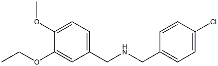 [(4-chlorophenyl)methyl][(3-ethoxy-4-methoxyphenyl)methyl]amine Structure