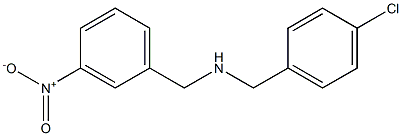 [(4-chlorophenyl)methyl][(3-nitrophenyl)methyl]amine,,结构式