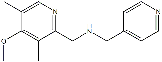 [(4-methoxy-3,5-dimethylpyridin-2-yl)methyl](pyridin-4-ylmethyl)amine Struktur