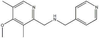 [(4-methoxy-3,5-dimethylpyridin-2-yl)methyl](pyridin-4-ylmethyl)amine 结构式