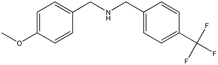 [(4-methoxyphenyl)methyl]({[4-(trifluoromethyl)phenyl]methyl})amine Struktur