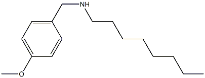 N-(4-メトキシベンジル)オクタン-1-アミン 化学構造式