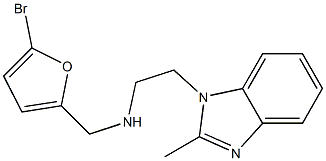 [(5-bromofuran-2-yl)methyl][2-(2-methyl-1H-1,3-benzodiazol-1-yl)ethyl]amine,,结构式