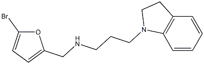 [(5-bromofuran-2-yl)methyl][3-(2,3-dihydro-1H-indol-1-yl)propyl]amine Structure