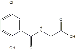 [(5-chloro-2-hydroxybenzoyl)amino]acetic acid Struktur