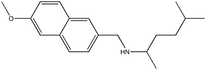 [(6-methoxynaphthalen-2-yl)methyl](5-methylhexan-2-yl)amine,,结构式