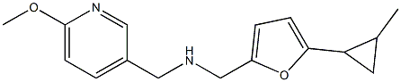 [(6-methoxypyridin-3-yl)methyl]({[5-(2-methylcyclopropyl)furan-2-yl]methyl})amine,,结构式