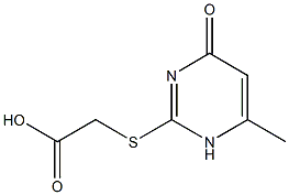 [(6-methyl-4-oxo-1,4-dihydropyrimidin-2-yl)thio]acetic acid Structure