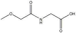 [(methoxyacetyl)amino]acetic acid 化学構造式
