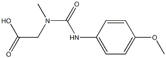 [{[(4-methoxyphenyl)amino]carbonyl}(methyl)amino]acetic acid 化学構造式