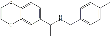 [1-(2,3-dihydro-1,4-benzodioxin-6-yl)ethyl][(4-methylphenyl)methyl]amine 化学構造式