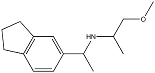 [1-(2,3-dihydro-1H-inden-5-yl)ethyl](1-methoxypropan-2-yl)amine,,结构式