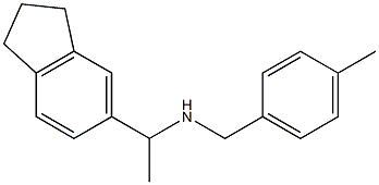 [1-(2,3-dihydro-1H-inden-5-yl)ethyl][(4-methylphenyl)methyl]amine,,结构式