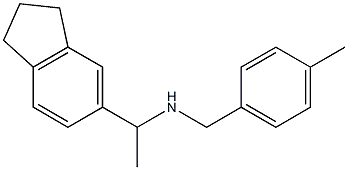 [1-(2,3-dihydro-1H-inden-5-yl)ethyl][(4-methylphenyl)methyl]amine Structure