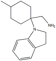 [1-(2,3-dihydro-1H-indol-1-yl)-4-methylcyclohexyl]methanamine 化学構造式