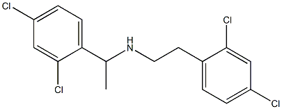 [1-(2,4-dichlorophenyl)ethyl][2-(2,4-dichlorophenyl)ethyl]amine,,结构式