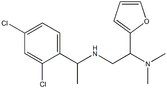 [1-(2,4-dichlorophenyl)ethyl][2-(dimethylamino)-2-(furan-2-yl)ethyl]amine Struktur