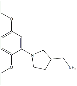 [1-(2,5-diethoxyphenyl)pyrrolidin-3-yl]methylamine Structure