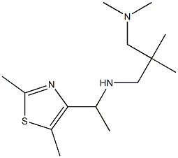 [1-(2,5-dimethyl-1,3-thiazol-4-yl)ethyl]({2-[(dimethylamino)methyl]-2-methylpropyl})amine 化学構造式