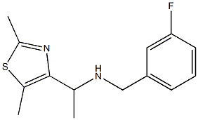 [1-(2,5-dimethyl-1,3-thiazol-4-yl)ethyl][(3-fluorophenyl)methyl]amine Struktur