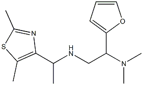 [1-(2,5-dimethyl-1,3-thiazol-4-yl)ethyl][2-(dimethylamino)-2-(furan-2-yl)ethyl]amine 化学構造式