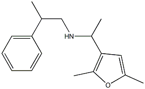 [1-(2,5-dimethylfuran-3-yl)ethyl](2-phenylpropyl)amine 结构式