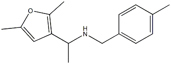 [1-(2,5-dimethylfuran-3-yl)ethyl][(4-methylphenyl)methyl]amine 化学構造式