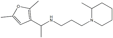 [1-(2,5-dimethylfuran-3-yl)ethyl][3-(2-methylpiperidin-1-yl)propyl]amine,,结构式