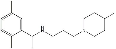 [1-(2,5-dimethylphenyl)ethyl][3-(4-methylpiperidin-1-yl)propyl]amine Structure