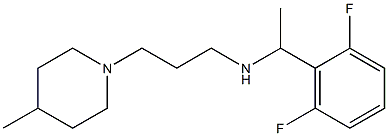 [1-(2,6-difluorophenyl)ethyl][3-(4-methylpiperidin-1-yl)propyl]amine Structure