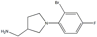 [1-(2-bromo-4-fluorophenyl)pyrrolidin-3-yl]methanamine Structure