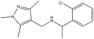 [1-(2-chlorophenyl)ethyl][(1,3,5-trimethyl-1H-pyrazol-4-yl)methyl]amine,,结构式