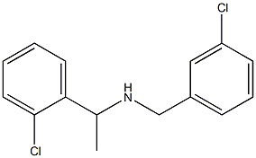 [1-(2-chlorophenyl)ethyl][(3-chlorophenyl)methyl]amine,,结构式