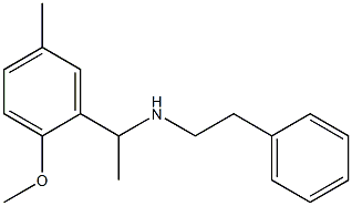 [1-(2-methoxy-5-methylphenyl)ethyl](2-phenylethyl)amine,,结构式