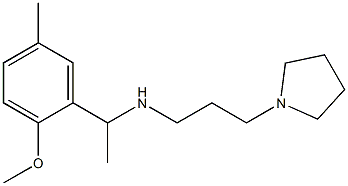 [1-(2-methoxy-5-methylphenyl)ethyl][3-(pyrrolidin-1-yl)propyl]amine Structure