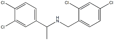 [1-(3,4-dichlorophenyl)ethyl][(2,4-dichlorophenyl)methyl]amine Struktur