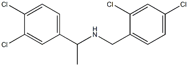 [1-(3,4-dichlorophenyl)ethyl][(2,4-dichlorophenyl)methyl]amine Structure