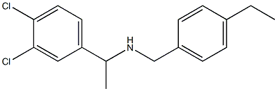 [1-(3,4-dichlorophenyl)ethyl][(4-ethylphenyl)methyl]amine 化学構造式