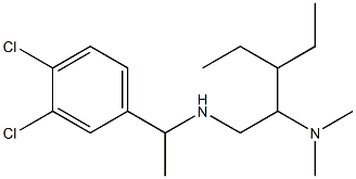 [1-(3,4-dichlorophenyl)ethyl][2-(dimethylamino)-3-ethylpentyl]amine,,结构式