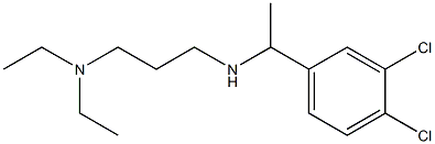 [1-(3,4-dichlorophenyl)ethyl][3-(diethylamino)propyl]amine,,结构式