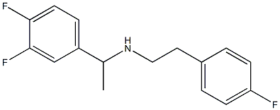 [1-(3,4-difluorophenyl)ethyl][2-(4-fluorophenyl)ethyl]amine Structure