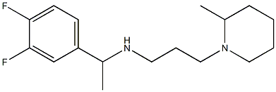 [1-(3,4-difluorophenyl)ethyl][3-(2-methylpiperidin-1-yl)propyl]amine 结构式