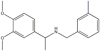 [1-(3,4-dimethoxyphenyl)ethyl][(3-methylphenyl)methyl]amine 化学構造式