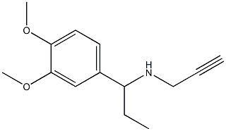 [1-(3,4-dimethoxyphenyl)propyl](prop-2-yn-1-yl)amine,,结构式